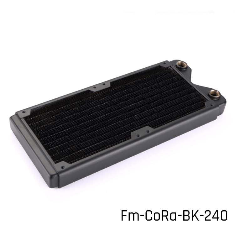 FormulaMod Fm-cora-bk, 120/240/360/480mm radiateurs à une rangée de cuivre noir, épaisseur 29mm, adapté aux ventilateurs 120*120mm