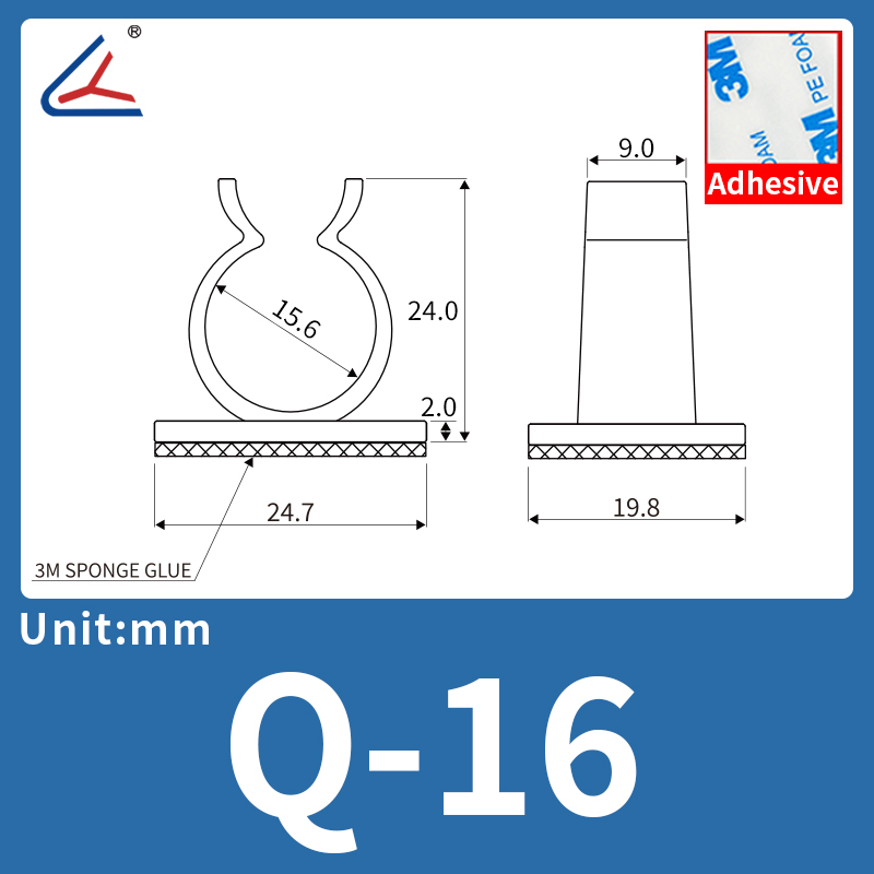 20/50/100 PCS, soporte de brida para cables tipo Q, organizadores de cables de plástico para cañas de pescar, gestión de cables de sujetadores sin taladro: 3x100mm / Blanco