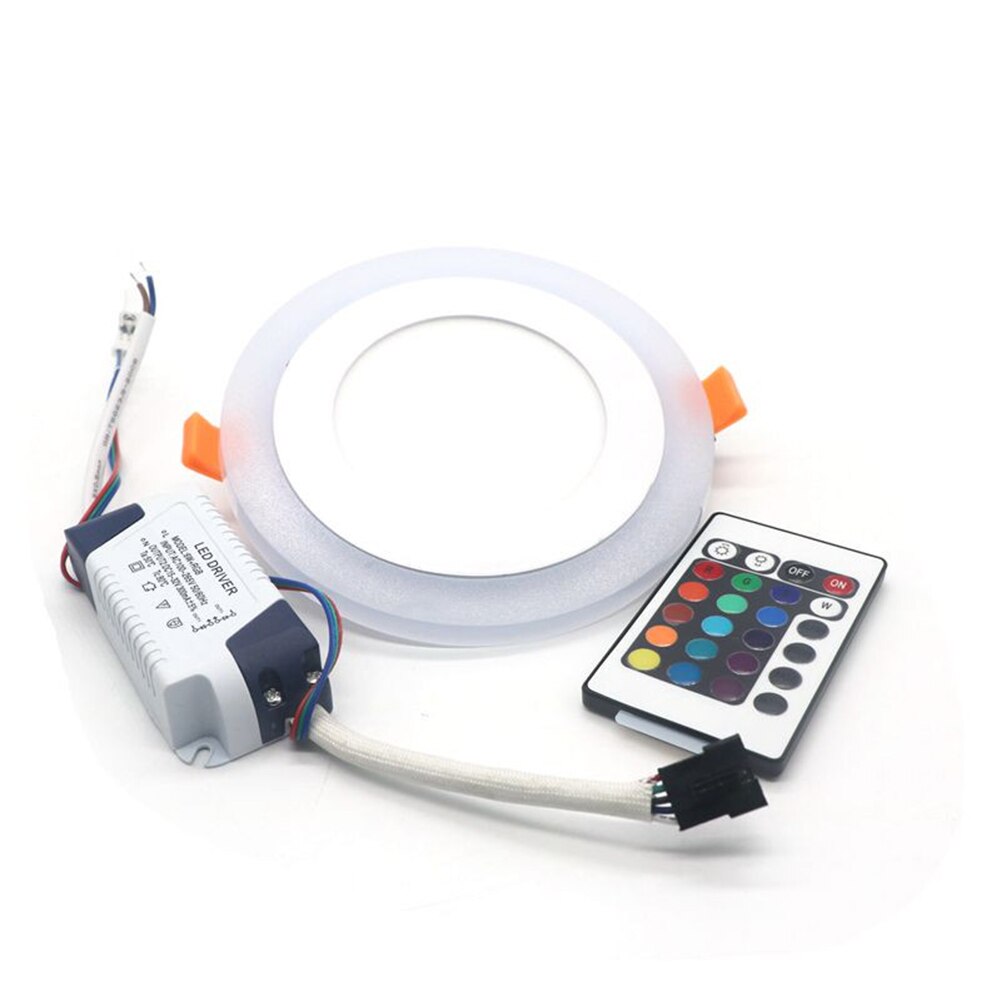 Acrylic Round LED Ceiling Light Colorful RGB Recessed Panel Downlight Bar Spot Lamp Indoor Office AC 100~265V