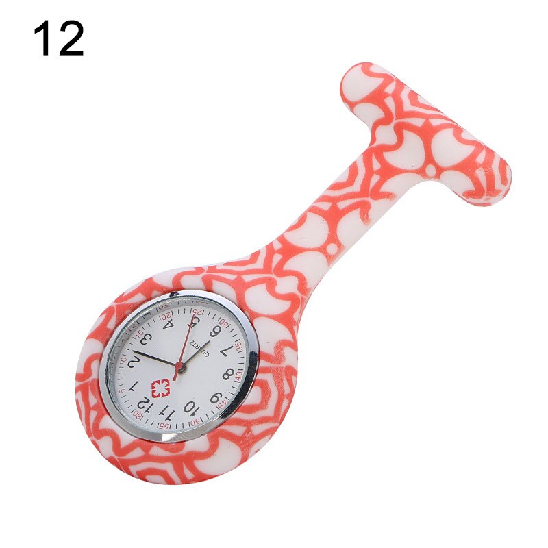 Silikon Silikon Krankenschwestern Uhr Brosche Tunika fob Tasche Edelstahl Zifferblatt Uhren TY66: wie Show