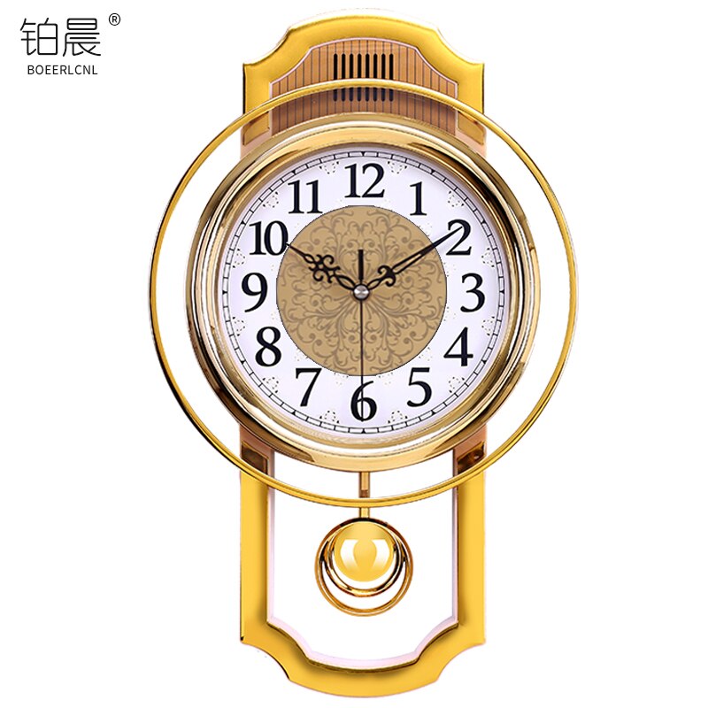 Gold Vintage Wall Clock Luxury Swing Clock Wall Watch Mechanism Living Room Modern Digital Wall Clock Clocks Swingable Europe: Style 4