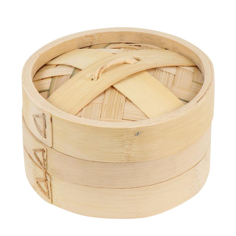 1 Set Bamboo Steaming Rack Food Steaming Basket Bamboo Food Steamer Flour Buns Dumplings Steaming Rack