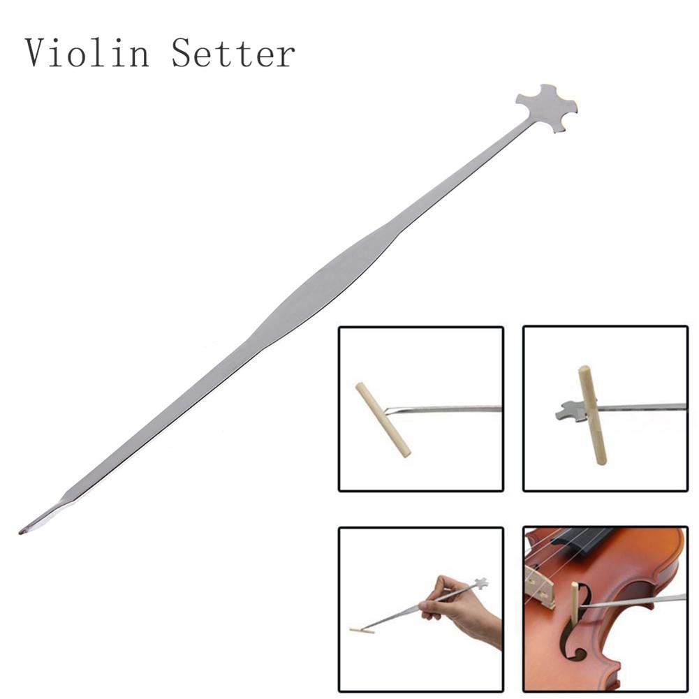 Irin violin viola sound post setter lodret rustfrit stål søjlekrog værktøjsstrenge instrumentdel tilbehør: Default Title