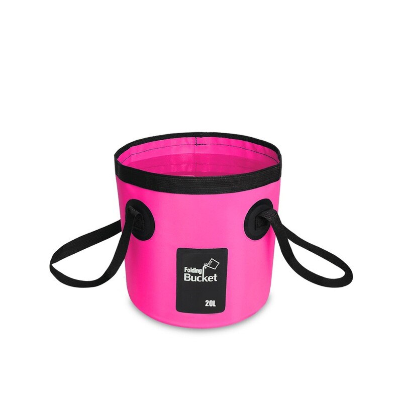 12L 20L Outdoor Waterdichte Water Zakken Vissen Opvouwbare Emmer Multifunctionele Draagbare Emmer Water Container Opslag Carrier Bag: Pink 20L