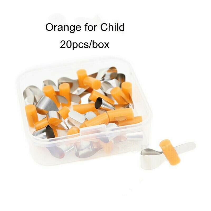Dental SS Preformed Forming Sheet Matrix Band With Silionce Holder Orange Child