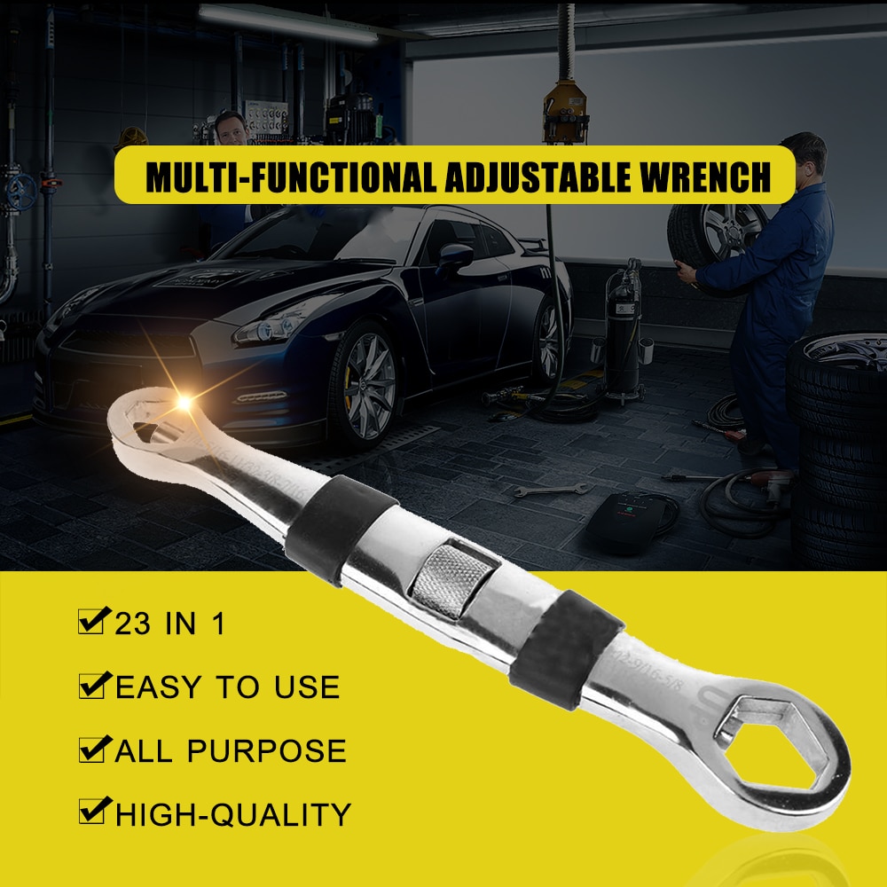 23 In 1 Multifunctionele Verstelbare Universele Wrench Portable Steeksleutel Tool Voor Thuis En Auto Reparatie