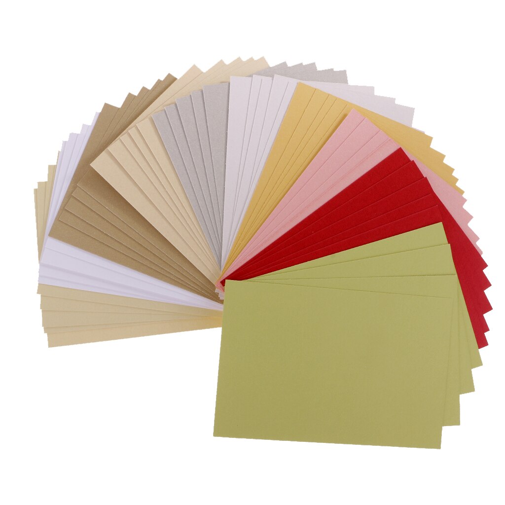 50 Stuks Parelmoer Cardstock Papier Ambachten Specialiteit Papier Diverse Kleuren