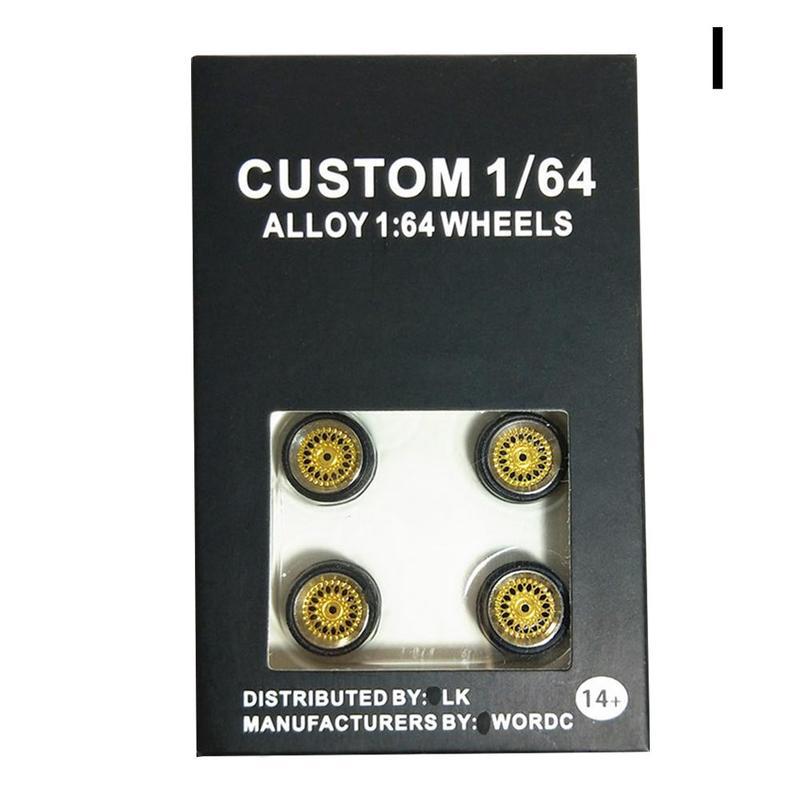 Stijl 1: 64 Model Gemodificeerde Band Diecasts Alloy Wheel Tire Rubber Speelgoed Voertuigen Algemeen Model Van Auto Veranderen Accessoires: U