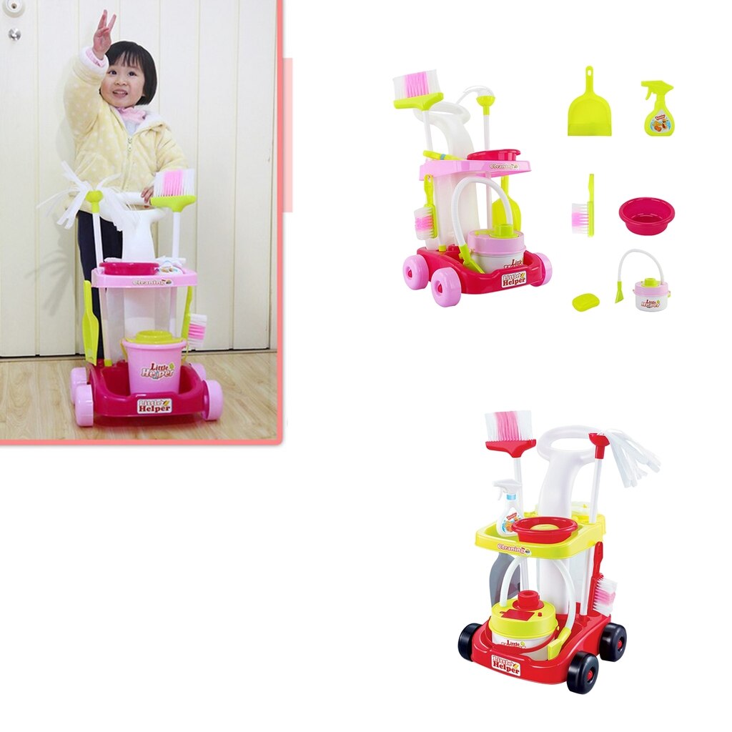 Lot of Children Cleaning Set, Pretend Home Appliance Toy Cleaning Supplies