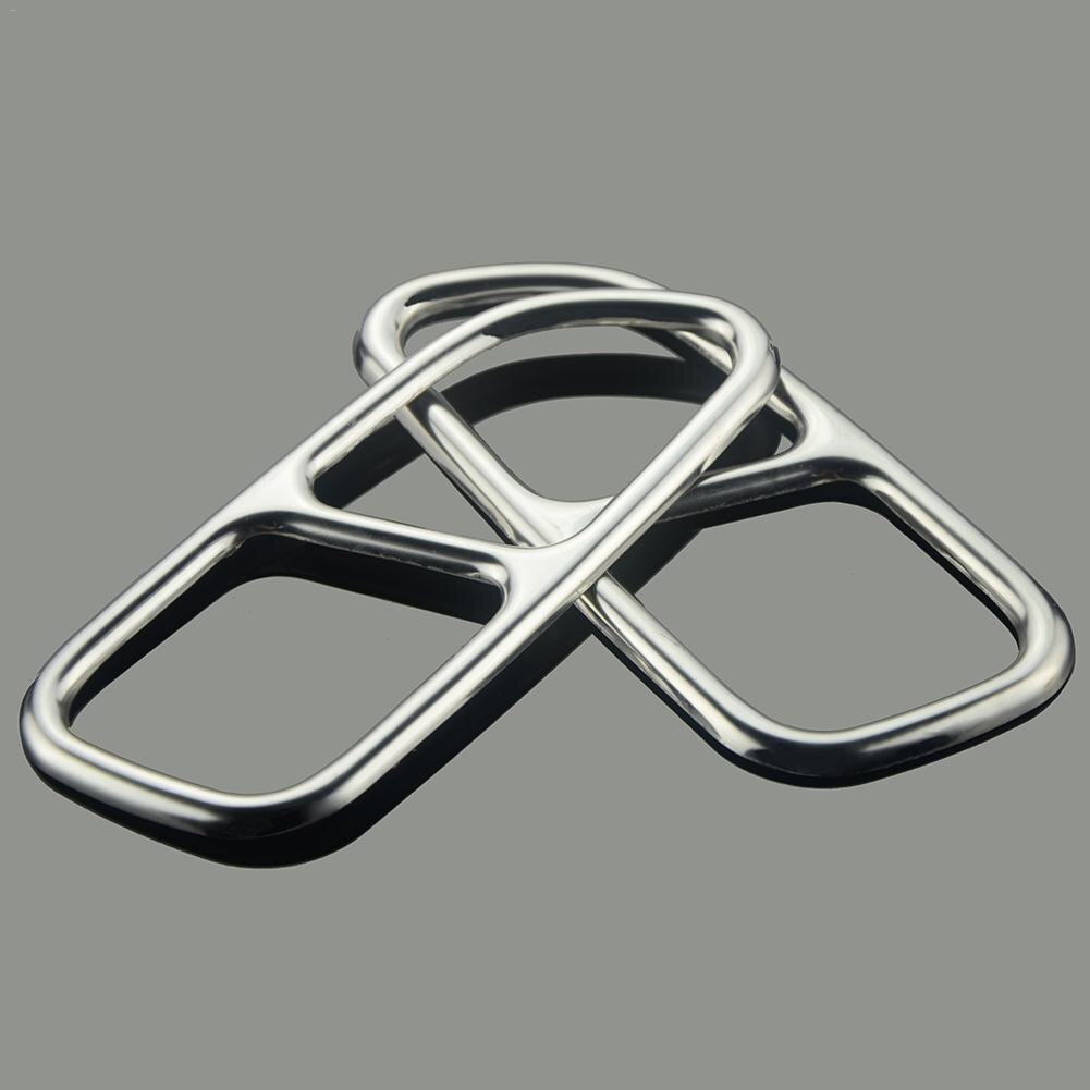 2pcs/set Car Exhaust Pipe Frame For 13-16 Model Benz CLA Car Decorative Frame Stainless Steel Automotive Car-styling