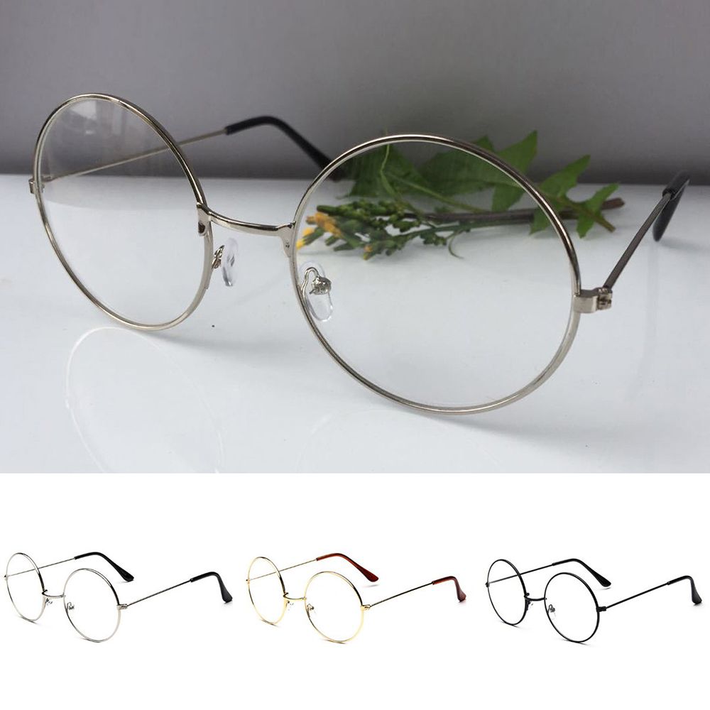 Vintage Retro Metalen Frame Clear Lens Bril Nerd G Grandado