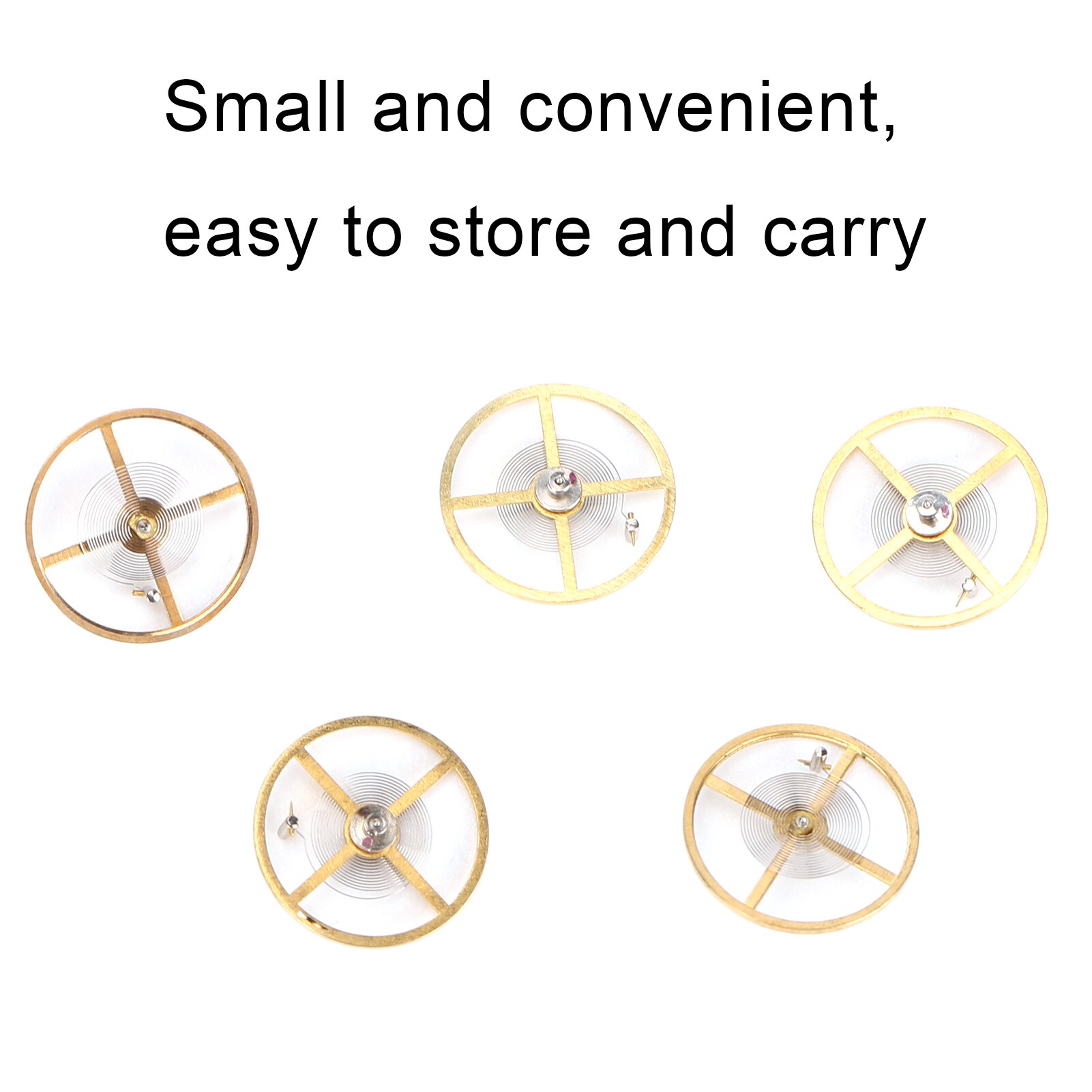5 Stks/doos Legering Horloge Balans Wiel Met Volledige Swing Onrustveer Vervanging Deel Voor 8205 Beweging Horlogemaker Reparatie Accessoire
