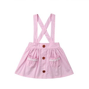 6 M-3 T Kids Baby Meisje Overalls Rok Princess Party Pageant Jarretel Rok Zonnejurk: Roze / 24M