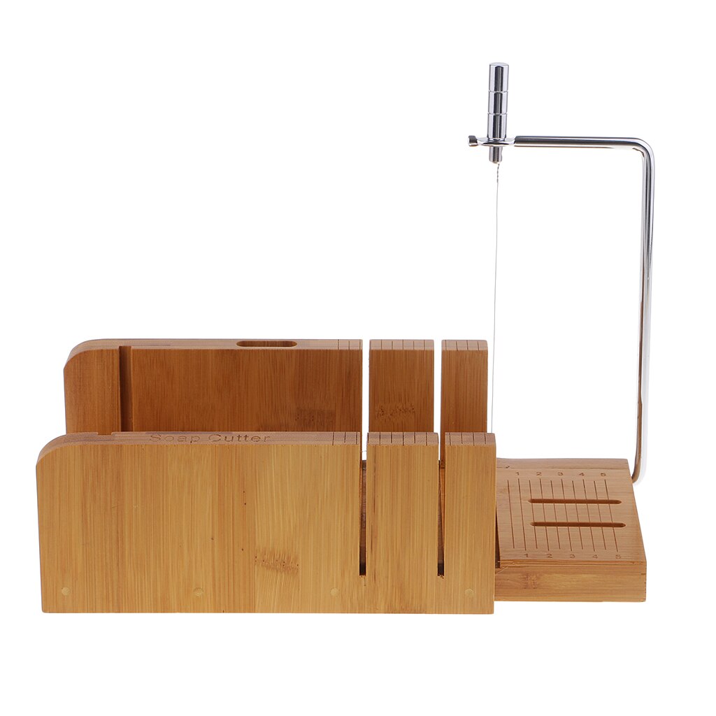 Multi-function Practical Wooden Soap Cutter Loaf Mold Soap Making Cutting Tools with Soap Beveler Planer Wire Slicer