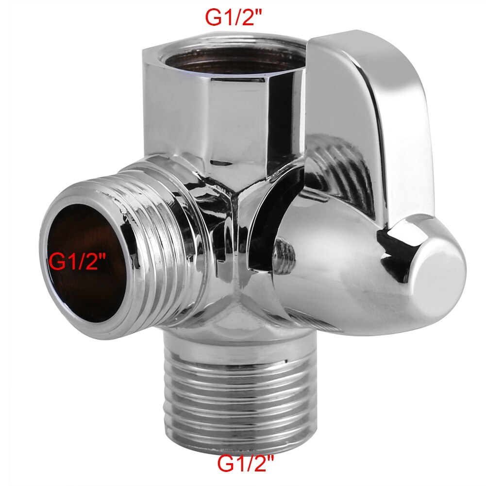 G12 Inch Three Way Shower Arm Diverter Universal Showering Component T Shape Adapter Fitting To