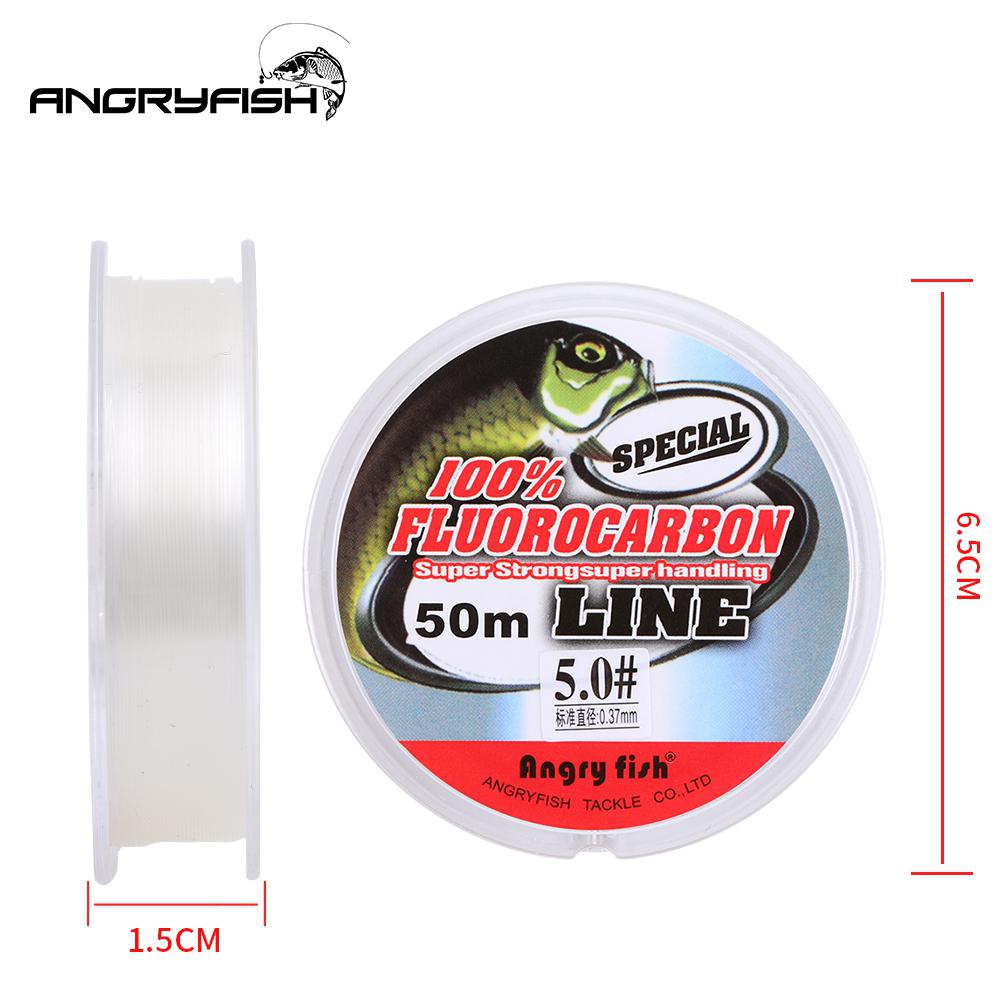 50m Fishing Line Transparent Super Strong Fluorocarbon Fishing Wire Clear Carp Fish Line On For Fishing Gear Tackle Carbon Fiber