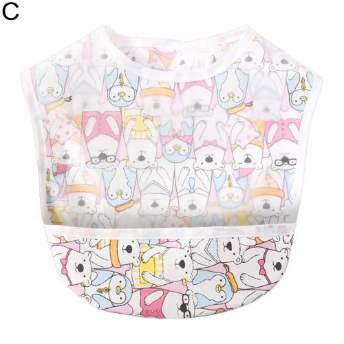 Tablier à manches longues pour enfants, dessin d&#39;alimentation, décolleté réglable, imperméable, doux, attrape-nourriture, bavoirs: C