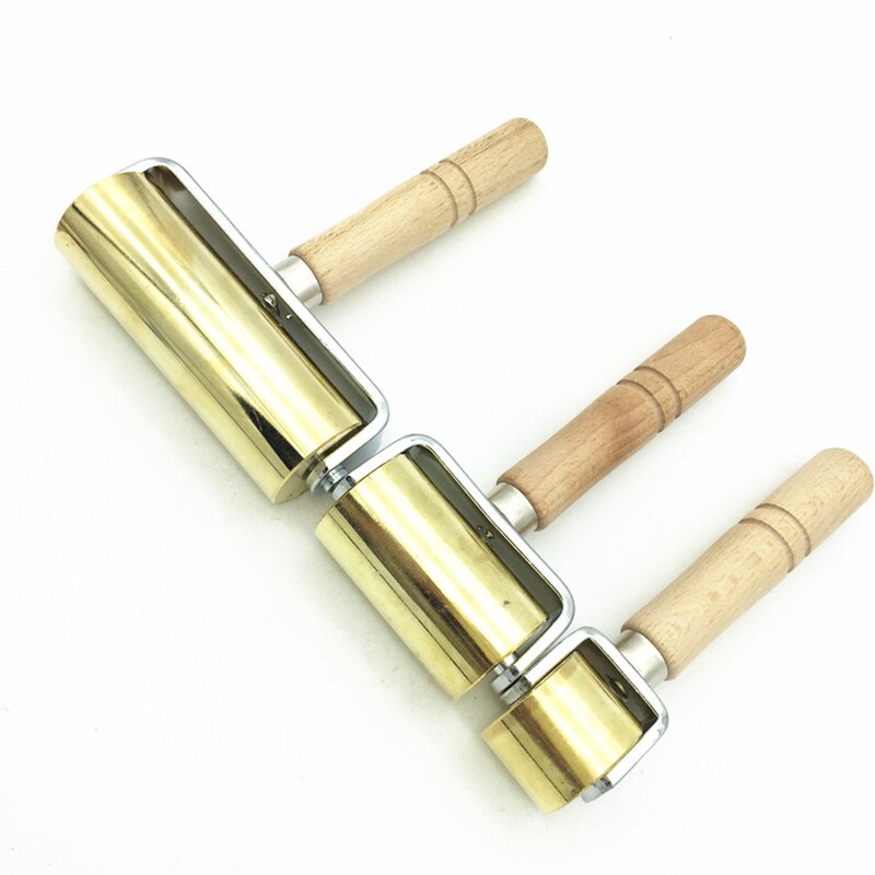 Gold 26/60 / 100mm leather DIY hand crease tool leather craft DIY handmade cowhide leather tools leather roller edger