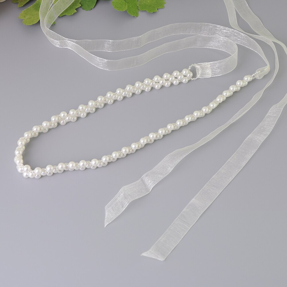 TRiXY S34 perles ceintures ceintures de mariage soirée robe de soirée robes ceintures mariée mariée demoiselle d'honneur taille ceintures ceintures: ivory