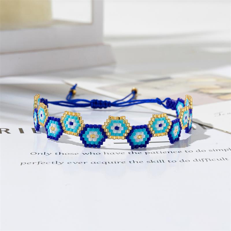 Bluestar Turkish Boze Oog Armband Voor Vrouwen Mannen Gelukkig Gevlochten String Mode Boho Armband Paar Vriendschap Wens Cadeau Sieraden: Donkergroen