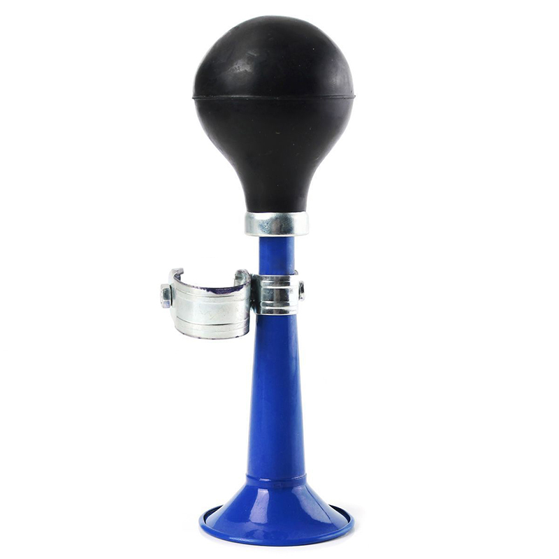 Bicycle Aerial Horn Metal Plating Horn Straight Horn Mountain Bike Bell Bicycle Accessories Blue/Red/Black Speaker Loud Horn: Blue