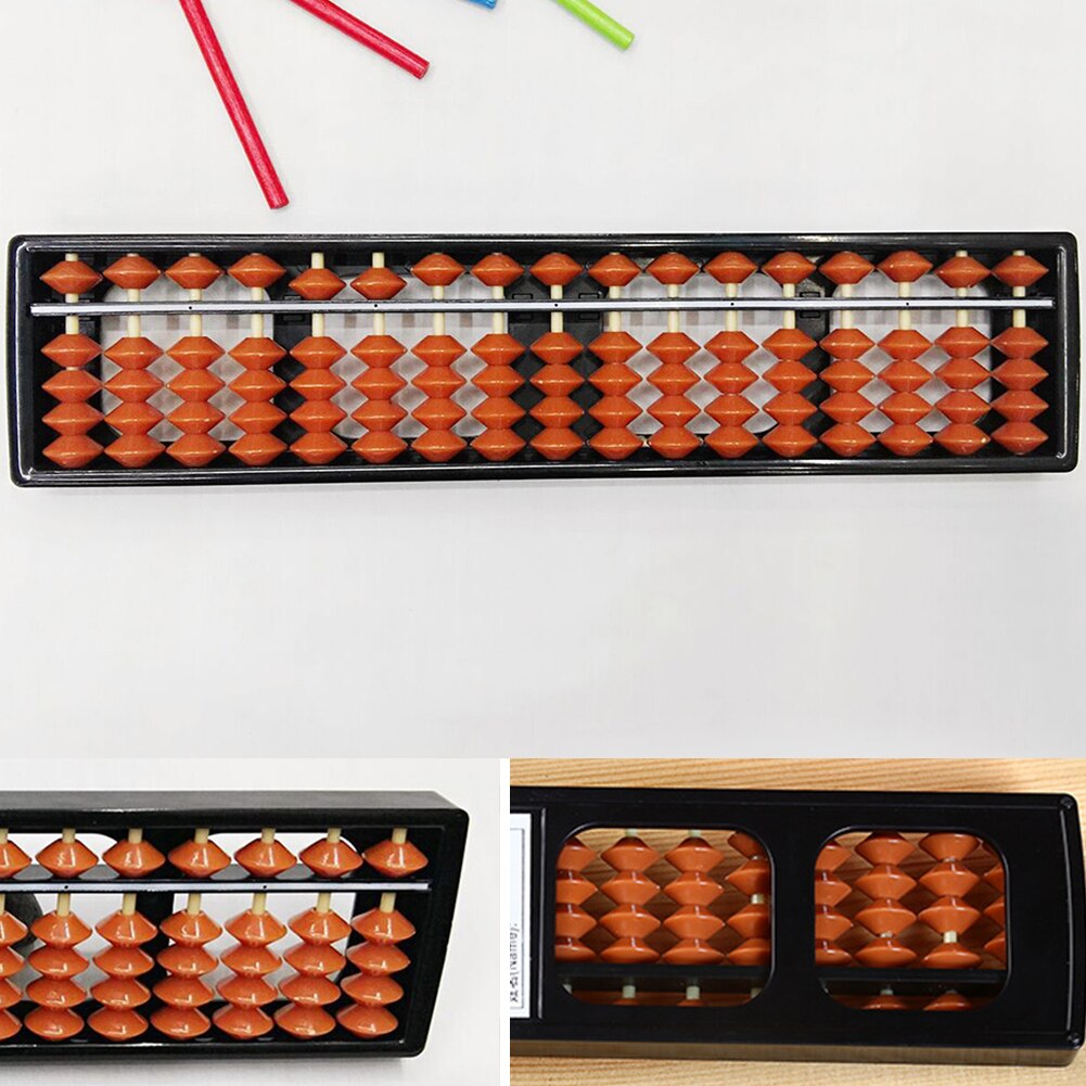 YOYOHOT 17-stelliger Rechenrahmen Braun - Klassischer Abakus Für Kinder & Erwachsene Inklusive Anleitung