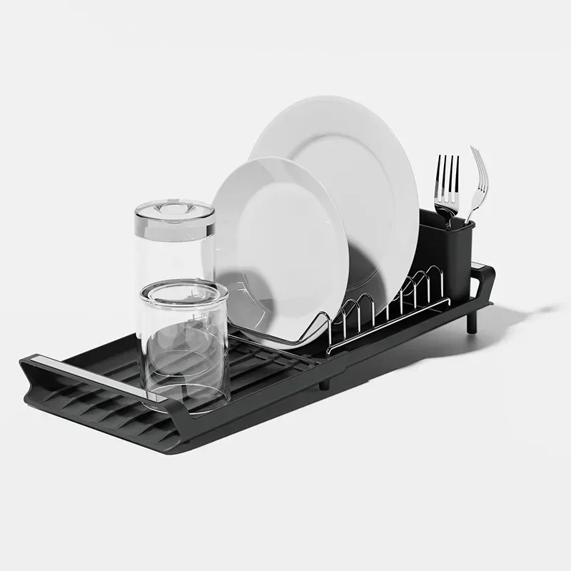 1pcs Expandable Small Dish Drying Rack Dish Racks for Kitchen Counter Dish Drainer Removable Cutlery Holder Kitchen Organization