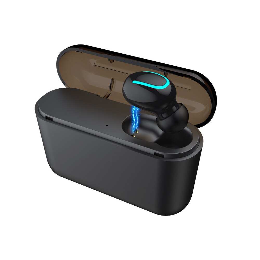 Kebidu TWS sans fil Bluetooth 5.0 ecouteurs HBQ-Q32 casque écouteur stéréo sport mains libres écouteurs casque de jeu: Black 1 earphone