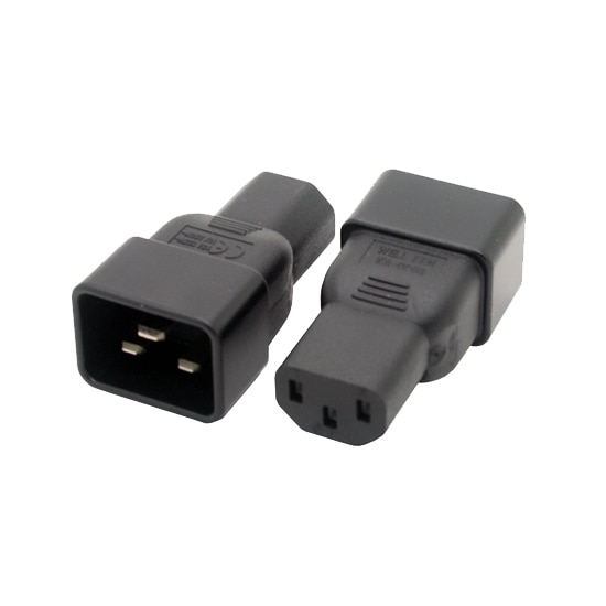 Iec 320 C13 Om C20 Hoek Adapter, C14 Om C19 Ac Plug Convert Adapter, Iec Plug Converter Adapter