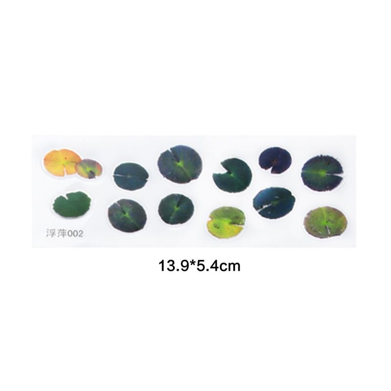 16 teile/satz DIY Kristall Epoxid Füllstoff 3D Harz Gemalt Goldfisch Blatt Duckweed Füllung Handwerk Machen Material Aufkleber T4MD