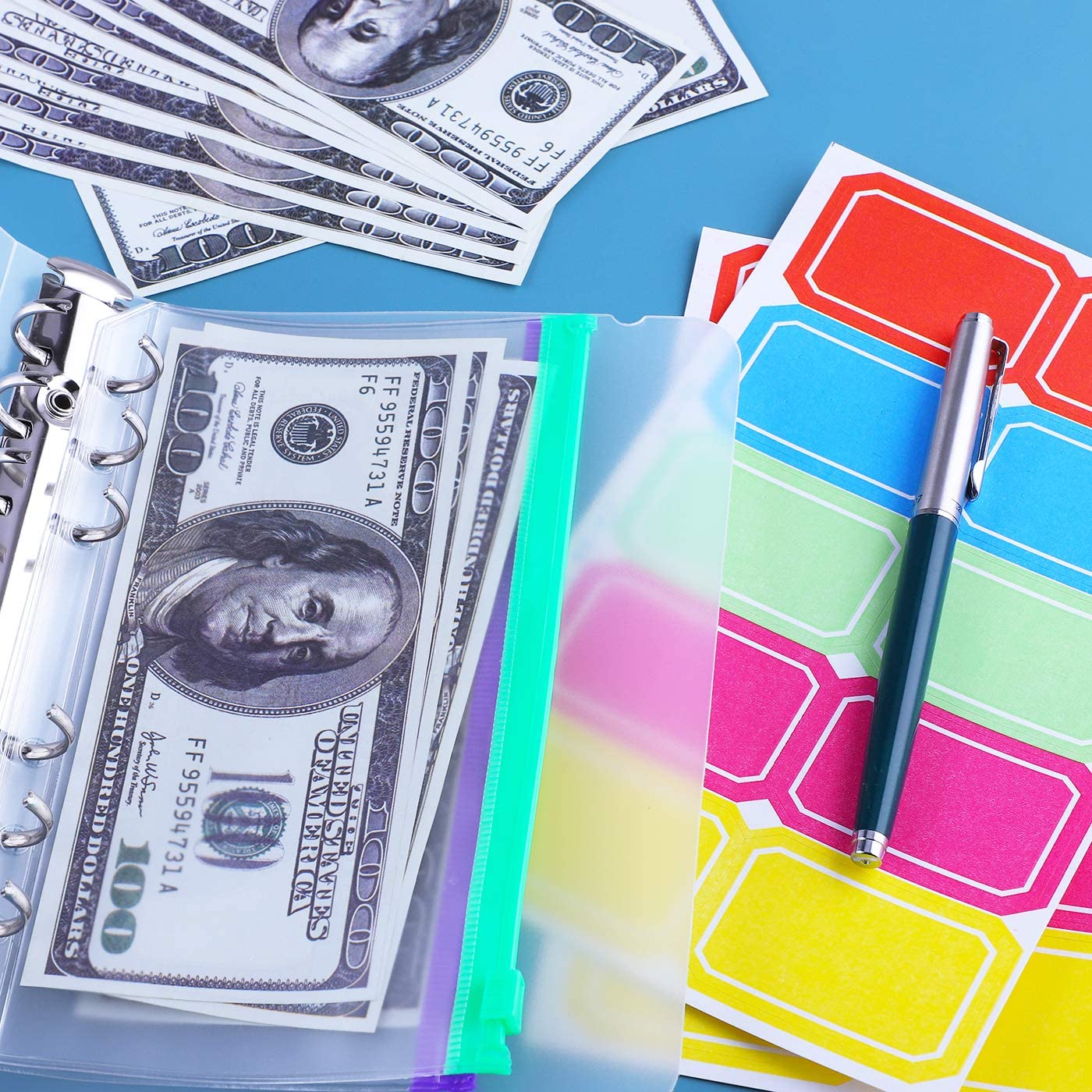 2pcs/lot File Organizer Storage Folder Standard Transparent PVC Loose Leaf Pouch with Self-Styled Zipper Filing Binder Document