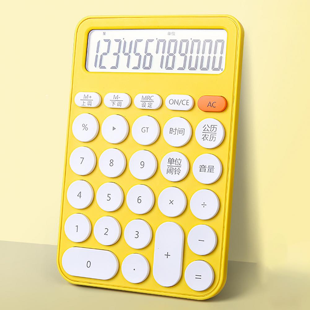 Excellent Electronic Calculator Anti-slip Accurate Calendar Multifunctional Large Screen Desktop Calculator with Alarm