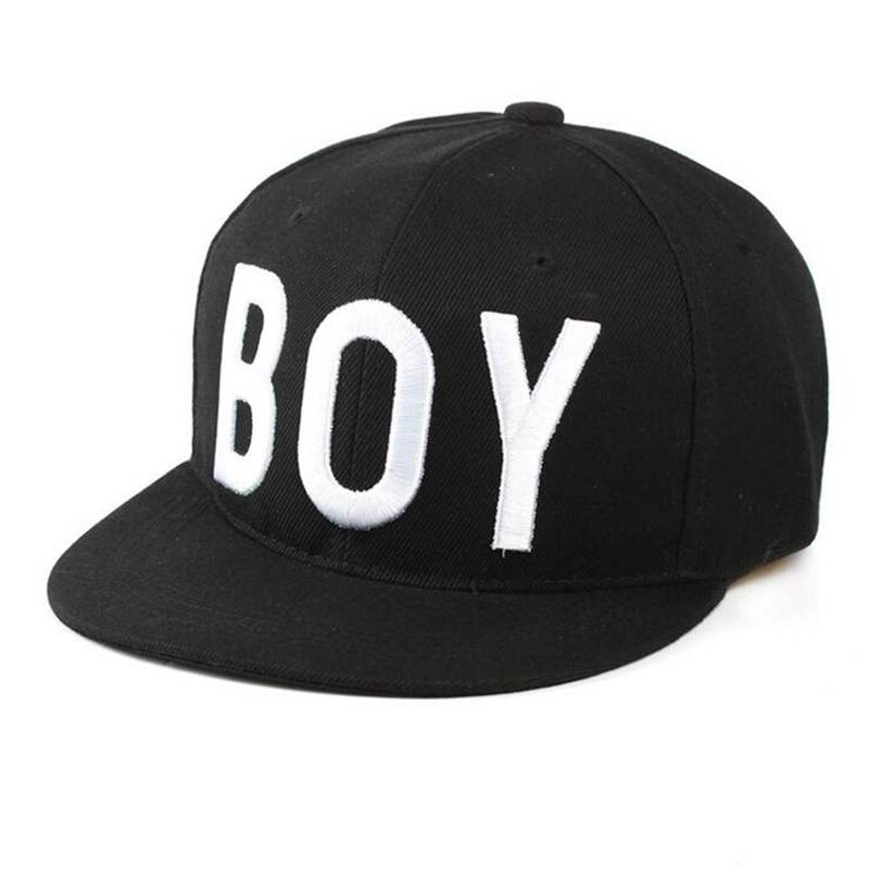 Lente zomer baby jongen hoed kinderen kinderen baseball pet jongen letter baby hoed buiten strand sport zonnehoeden hiphop snapback petten: Zwart