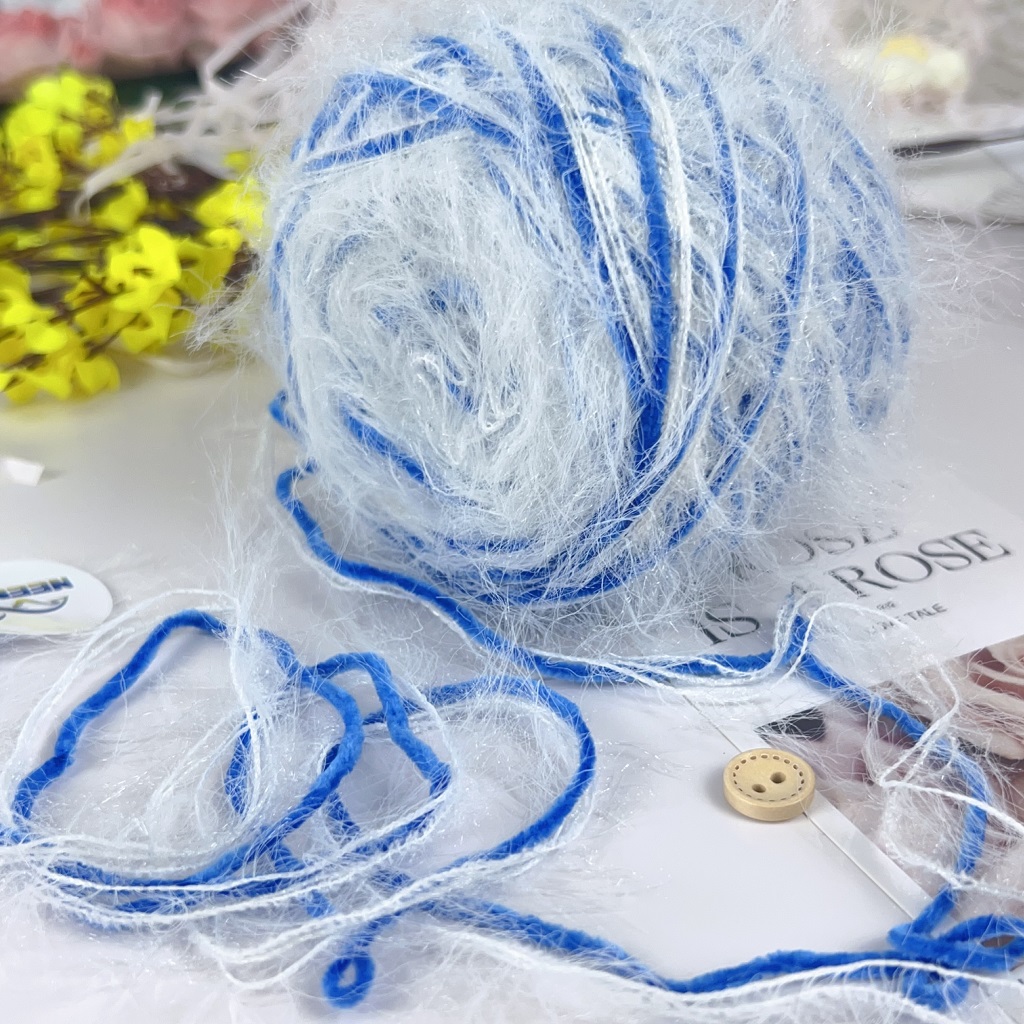 80g Hand Mixed Yarn for Knitting Fancy Knit Yarn Hand Crochet Thread Yarn Mix Crochet Line Handmade Bag Sweater: Beige