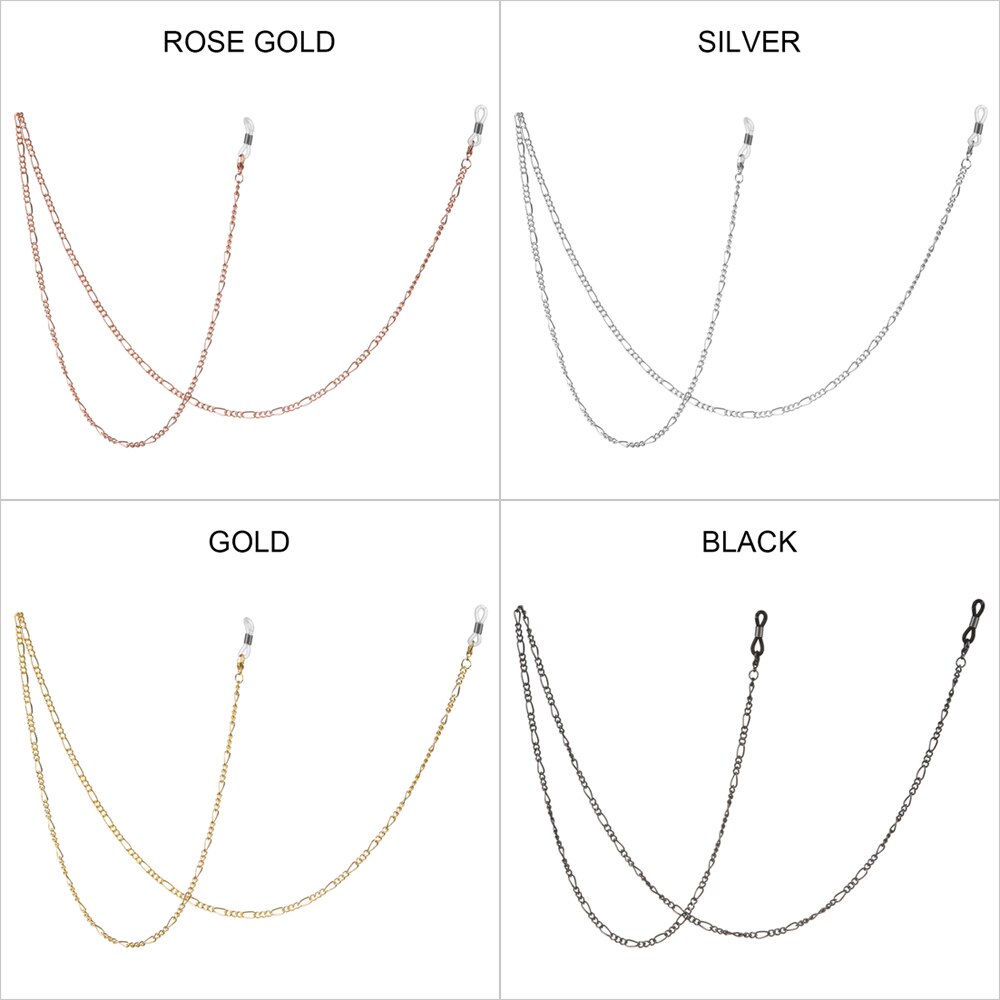 dla obu płci moda antypoślizgowy metalowy łańcuszek robić okularów uchwyt na okulary przeciwsłoneczne naszyjnik robić czytania okulary smycz okulary sznury uchwyt robić okularów