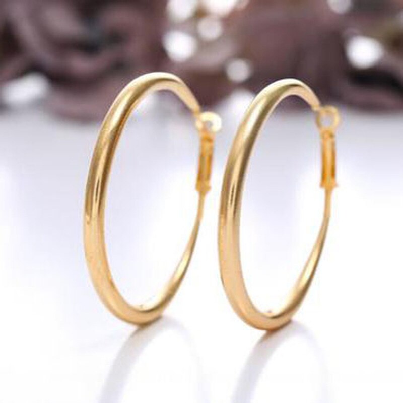 Oro Hoops Orecchino Ragazze Alla Moda Elegante Delle Donne Degli Orecchini Dell'annata Gioielli Coreano Piccoli Orecchini A Cerchio