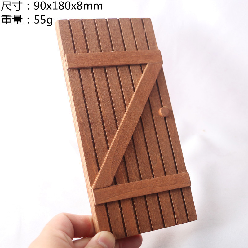 Poppenhuis Mini Koffie Houten Deur 1:12 Kerst Decoratie Set Model Bjd Scène Pop Accessoires Woondecoratie Decoratie