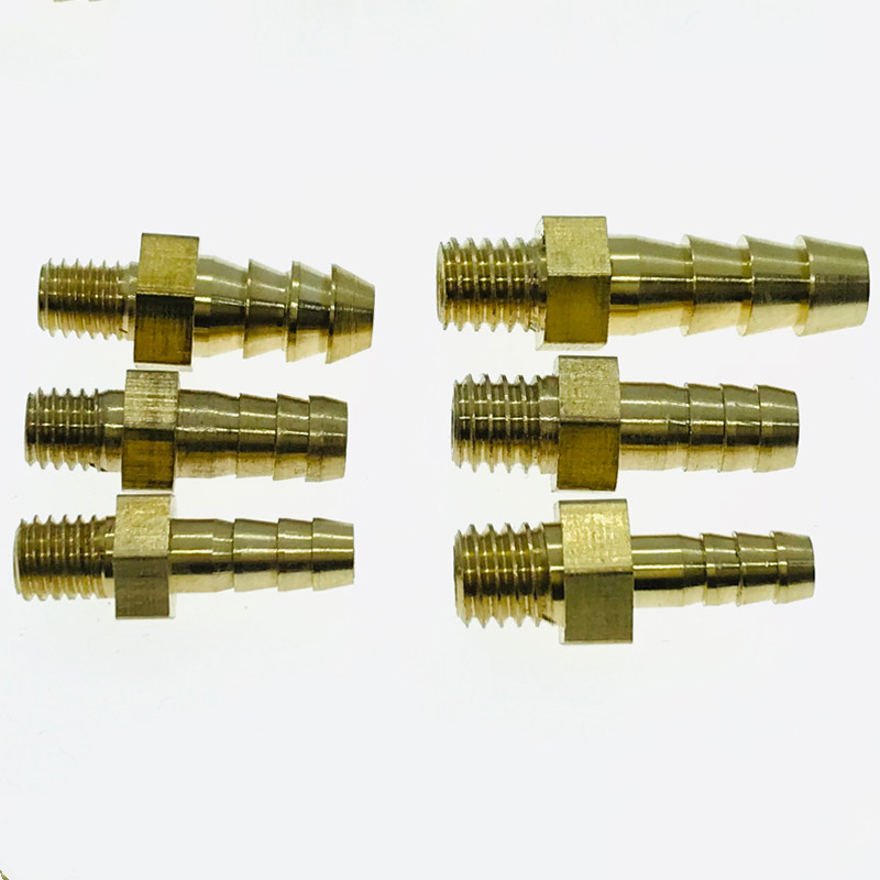 Raccord pour Tube en cuir, Mini pagode, filetage métrique mâle M5 M6 M8, laiton 4 5 6 8mm, raccord pour Tube en cuir