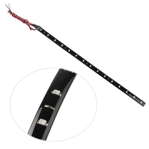 2 luces de cadena 15 tiras LED 30 cm Cadena de luz roja 12V