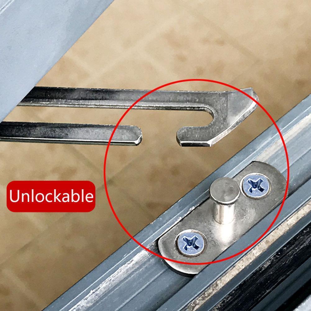 Edelstahl FlüGel Fenster Stopper Aluminium Wind Fenster Belüftung sperren Klammer Schiebe Zubehör J6E4