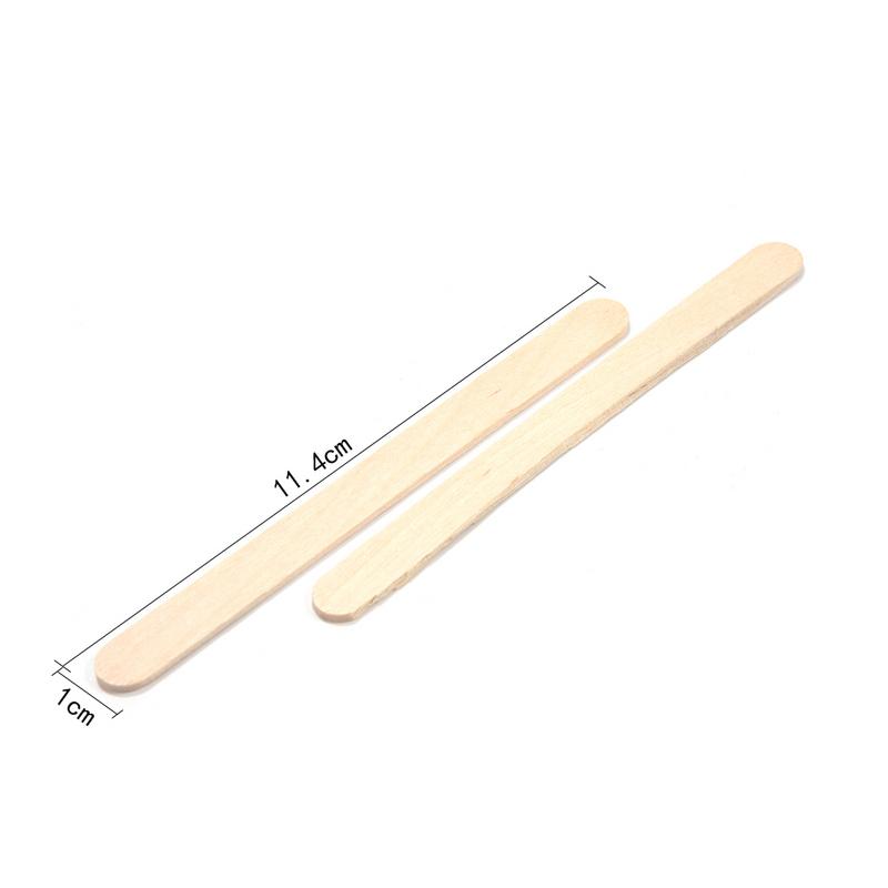 Wood Ice Cream Stick 50 PCS Craft Stick Ice Cream Sticks Natural Wood Popsicle Craft Sticks Ice Cream Tool: C