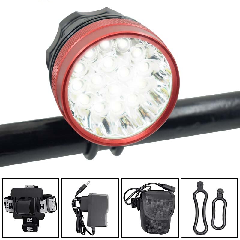 Super Helle Fahrrad Licht 40000lm 16 * XML-T6 Fahrrad Vorderseite Licht LED Lampe 3 Modi Scheinwerfer draussen Radfahren lampe Fahrrad zubehör: Licht Grün