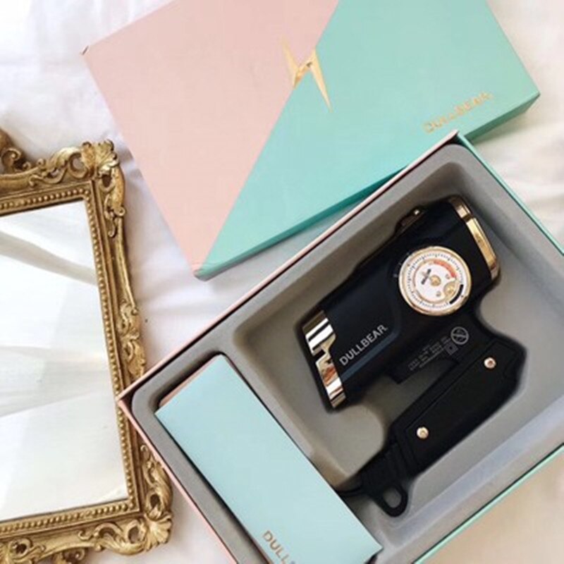 Netto czerwony DULLBEAR elektryczny zaszokować Niedźwiedź suszarka robić włosów ładna dziewczyna mała składana suszarka robić włosów o stałej temperaturze jonów ujemnych: czarny / US