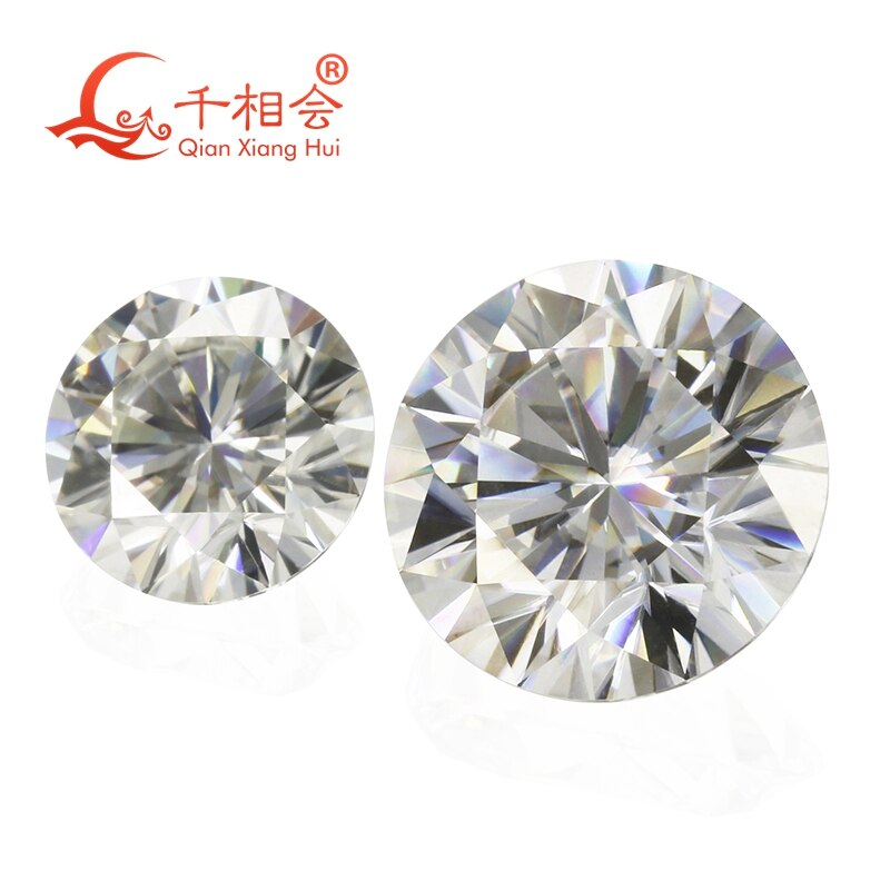 3mm to 12mm GH color white Round Brilliant cut moissanites loose stone by qianxianghui