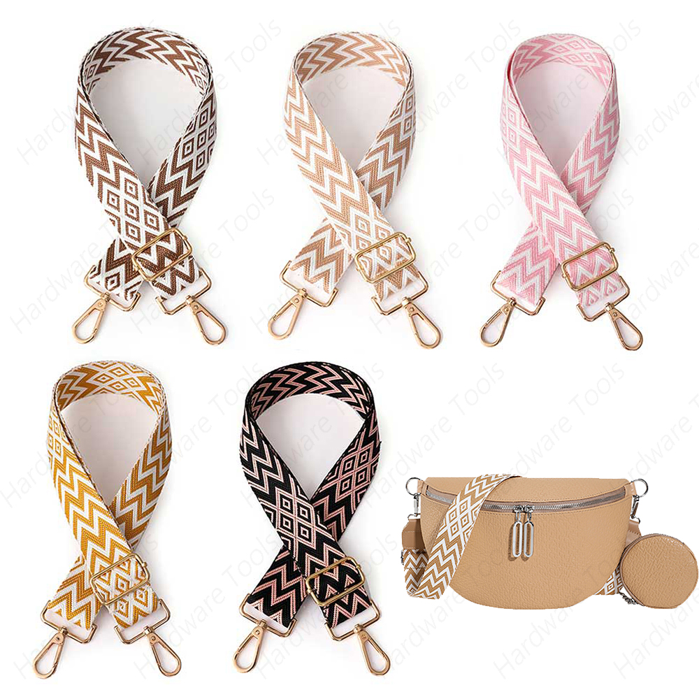 Nylon Shoulder Bag Strap Adjustable Women Handbag Replacement Strap Metal Buckle Soft Strap Wide Purse Strap Chain Bag Strap