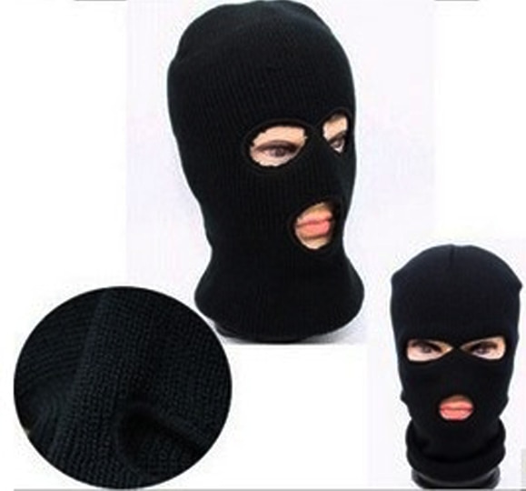 1 PCS 3 Holes Knitted Face Mask Balaclava Hat Ski Army Stocking Winter Cap Beanie Hood