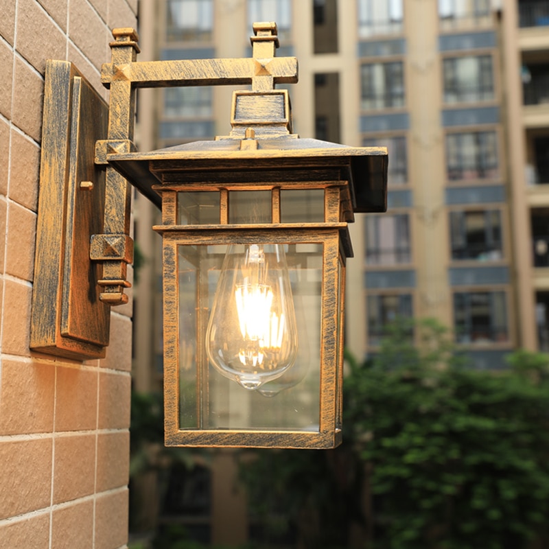 Retro udendørs vandtæt  e27 væglampe have gateway lampet gårdhave korridor villa bh bolig balkon belysning