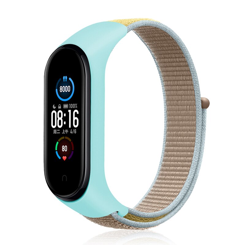 Bracelet de rechange pour xiaomi mi band 6, boucle en Nylon, accessoires pour montre connectée Mi band 5 4 3 7
