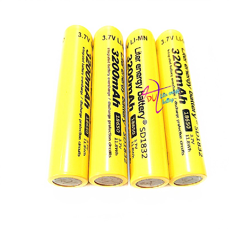 Litro di energia della batteria 5 PCS 100% Nuovo Originale NCR18650B 3.7V 3200MAH 18650 Li-Ion batteria Ricaricabile per tablet pc pollici