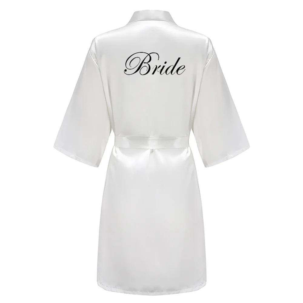 Satin- Seide Roben Hochzeit Bademantel Braut Brautjungfer murmeln Trauzeugin Kleid Frauen Kleidung Nachtwäsche